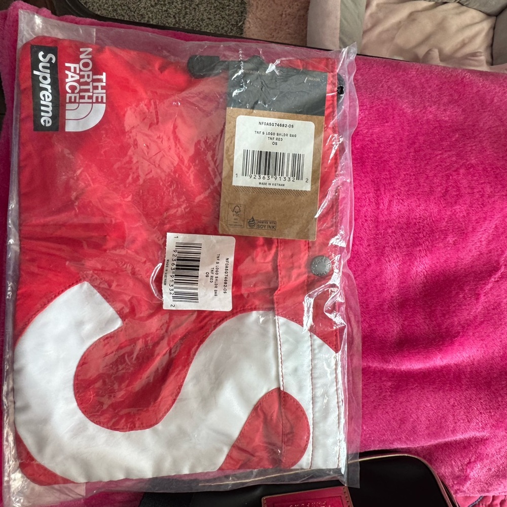 Supreme Red and White Crossbody Bag